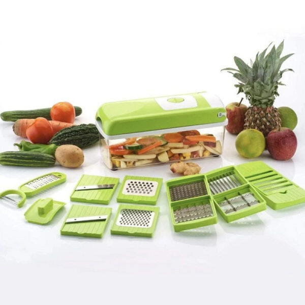 PLATINUM 16-In-1 Quicker Vegetable Chipper Slicer Grater & Chopper Vegetable & Fruit Grater & Slicer (1 Chopper, 16 Slicer) - Image 2
